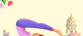 Illustration d'une femme effectuant une pose de yoga