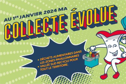 Visuel de la campagne "Ma collecte évolue" organisée par Vallée Sud - Grand Paris. - Agrandir l'image, fenêtre modale