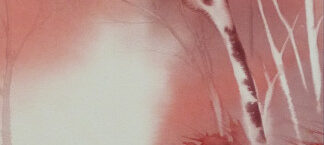 photo d'arbre avec filtre rouge