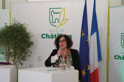 Photo de Mme Azzaz, Maire de Châtillon lors de la cérémonie des vœux à la population - Agrandir l'image, fenêtre modale