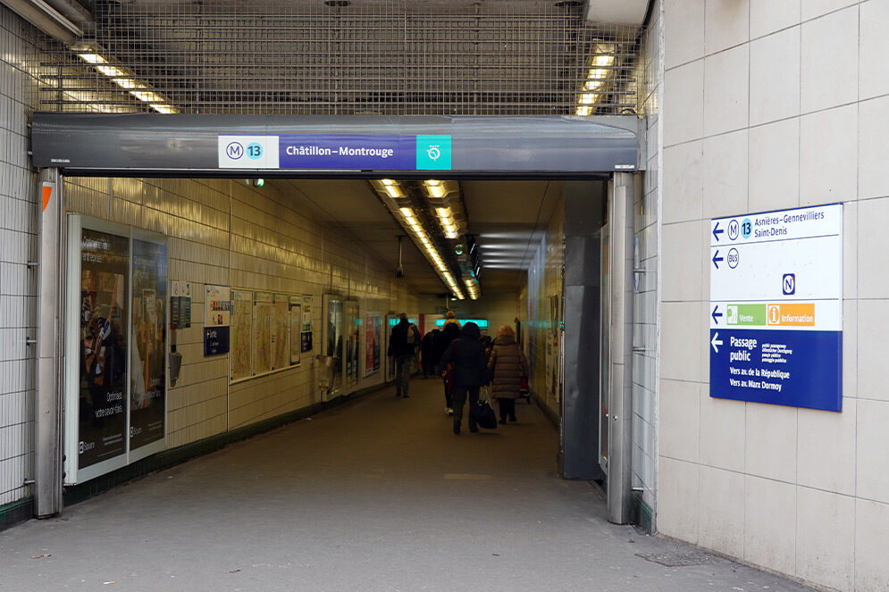 L'entrée de la station "Châtillon-Montrouge" de la ligne 13 du métro.