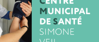 Visuel avec écrit "Centre municipal de santé Simone Veil".